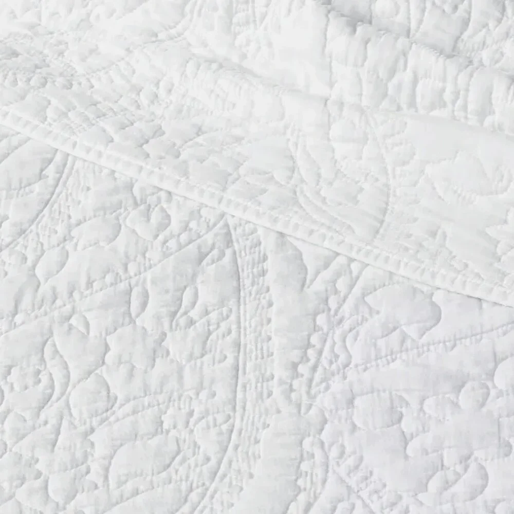 King Garment Washed Paisley Stitch Quilt